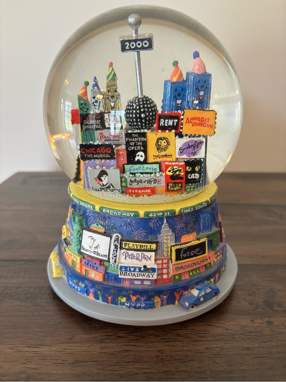 Vintage Decorative Broadway Snow Globe - Multicolor